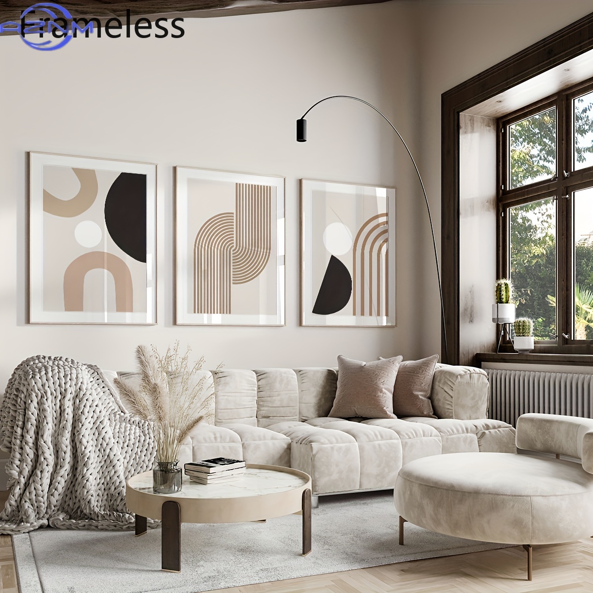 Ethnic Fashion Design - 3pcs Modern Minimalist Abstract Lines Canvas
