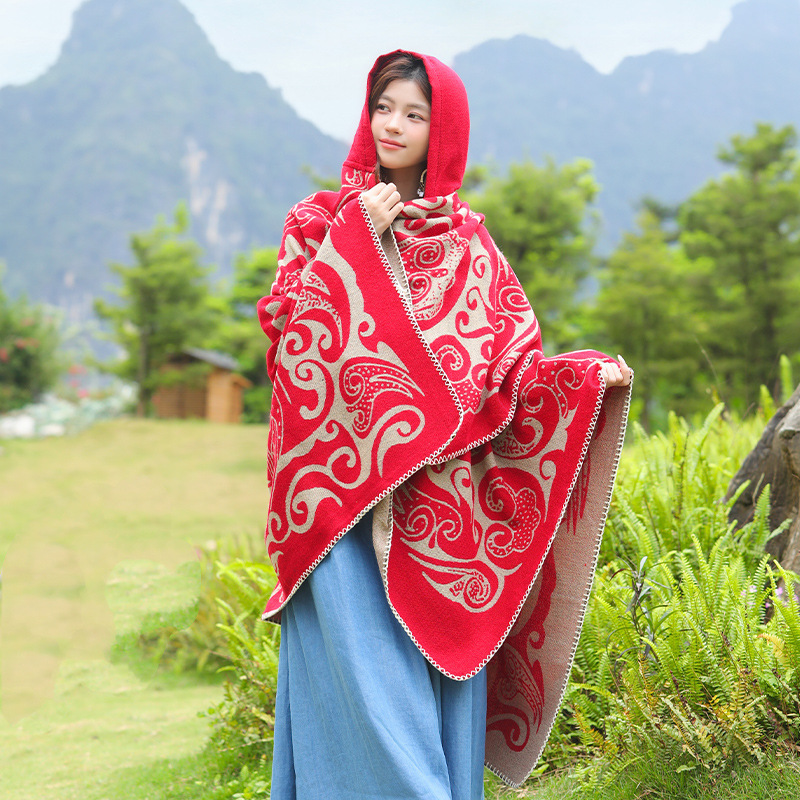 New Women's Hooded Shawl Warm  - огляд і ціна Go Ethnic Fashion