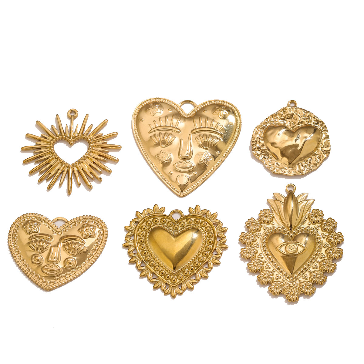 5Pcs PVD Gold Stainless Steel  - огляд і ціна Ethnic Fashion Design