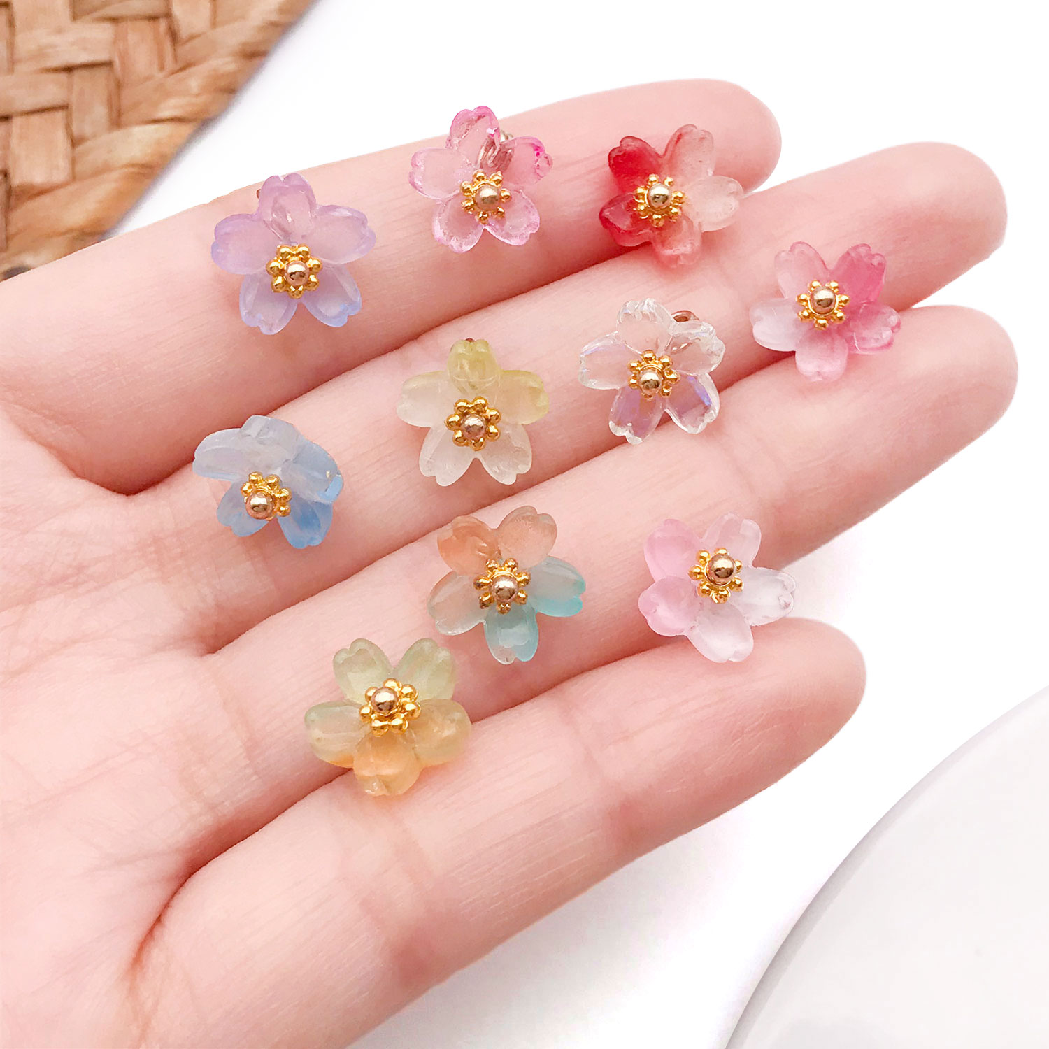 10/20pcs Vibrant Glass Cherry  - огляд і ціна Ethnic Modern Fashion